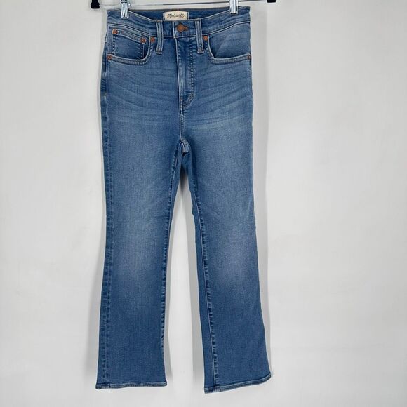 Madewell Women's Mid-Rise Cali Demi Bootcut Jeans Blue Denim Light Wash Size 24 - Picture 2 of 14